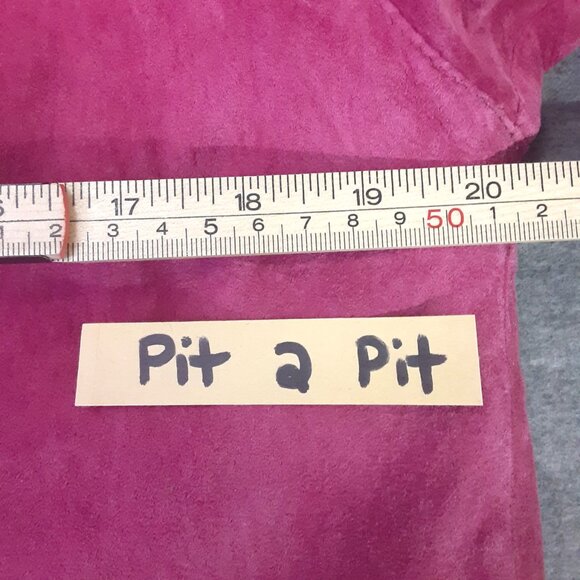 Apart Womans Jacket MED 100% Pig Suede Mauve Button Closure Long Sleeve Lined - Picture 5 of 10
